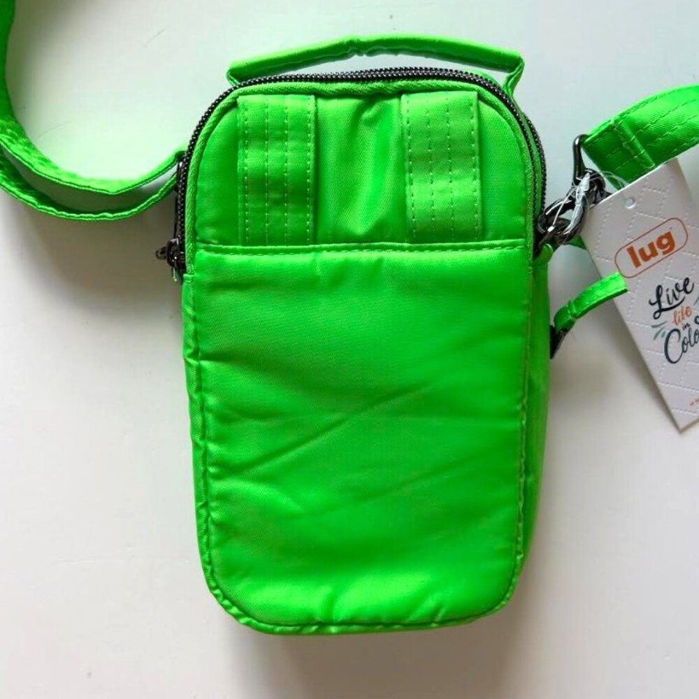 Lug Skeeter Mini 2 Convertible Crossbody Belt Bag Lime Green Tonal Bright Neon - Picture 9 of 10